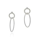 Lula Large Circle Hoops - 18KT White Gold Vermeil