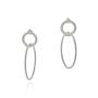 Lula Large Circle Hoops - 18KT White Gold Vermeil