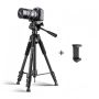 WF520 Camera Tripod Cell Phone Tripod Compatible With Canon Nikon Sony Dslr Black
