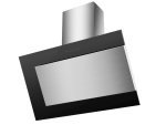 Falco 90CM 45 Deg Black Glass & S steel Extractor FAL-9085