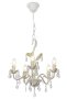 Bright Star Lighting 5 Light Metal Chandelier With Clear Acrylic Crystals