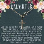 Daughter Infinity Cross Pendant Necklace With Blessing Card Gift For Daughter Daughter Jewelry Mother Daughter Gift