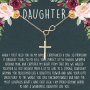 Daughter Infinity Cross Pendant Necklace With Blessing Card Gift For Daughter Daughter Jewelry Mother Daughter Gift