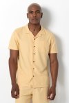 Linen Blend Shirt - XXL Ochre