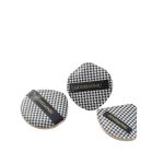 Triangular Powder Puff Box - Houndstooth Design