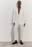 Linen-blend Blazer - White