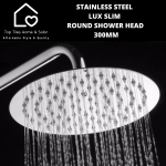 Stainless Steel Lux Slim Round Shower Head - 300MM