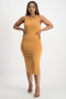 Amanda Basic Dress - Brown Sugar - L