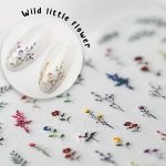 Wildflower Nail Art Stickers Casual Style Abs Nail Decals Nature-inspired Floral Nail Tattoo Transfer Sheets For Diy Manicure