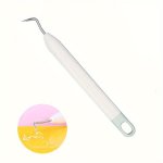 1PC Hook Weeder Tool For Crafting - Vinyl Weeding & Lettering Adhesive Vinyl Removal No Power Needed - White green