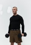 Drymove 2-IN-1 Sports Shorts In 4-WAY Stretch - Dark Khaki Green