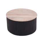 Serenity Mangwood Coffee Table Black Natural - Natural