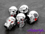 Chrome Skulls Look Wheel Valve Caps - Autostyle Motorsport South Africa