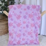 Personalised Fleece Blanket Pastel Daisy Pink And Purple