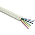Acconet. 2 Pair Ivory Flat Modular Cable For RJ11 Connectors 4 Wire