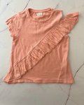 Zara Peach Frilly Top 8Y