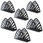 Sleek Black Metal Upright Napkin Holder - Set Of 6