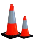 Traffic Cone With Reflective Tape