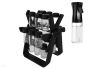 TENTECH-18 Jar Spicerack And 210ML Black Oil Spray Bottle