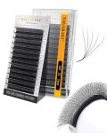Nagaraku 5D W Shape Eyelash Extension Supplies Natural Soft Volume 0.07MM Cc Curl 13MM Premade Fans Faux Mink Matte Black Cluste