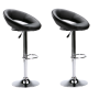 Bar Stools / Breakfast Kitchen Chairs - Set Of Two Black Colour