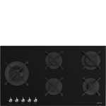 Smeg 90CM Gas On Glass Hob - PV395LNSA2