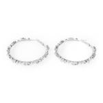 Rhodium Diamante Hoops