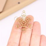 Stylish Stainless Steel Metatron Pendant - Versatile Charm For Necklaces Bracelets & Earrings