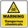 Warning Dangerous Chemicals 19X19CM SIGN-10 Pack.