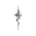 Pendant Blackened Sword With Snake