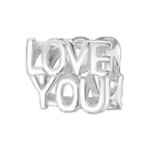 A33-C4753 - 925 Sterling Silver Love You European Charm Bead