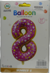 Casey 102CM Donut Balloon Number 8