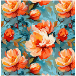 Fabric Paint Table Runner Impressionist Floral