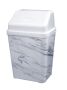 4LT Flip Top Bin Marble
