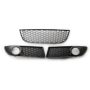 1 Pair Car Front Bumper Lower Fog Light Vent Grille Grill Cover Case Compatible With Vw Polo-gti 2006~2009 MK4 9N3 Abs 3 Pcs