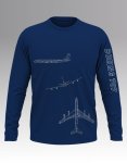 Boeing 707 Blueprint Long Sleeve T