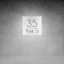 House Number D20 - 500 X 500 / Matt Silver / No
