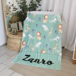 Fleece Blanket Safari At Night Full Print