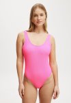Cotton On Scoop Back One Piece Cheeky-party Pink Crinkle