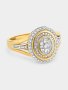 Women&apos S Yellow Gold Oval Double Spin Ring