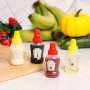 4PCS MINI Sauce Bottles For Salad Dressing Ketchup Honey & Soy Sauce - Bpa-free Plastic Condiment Dispensers For Kitchen & Restaurant Use