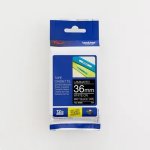 Brother 36MMWHITE On Matt Black Laminated Tape
