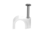 6MM Cable Clips 100 Pack - White