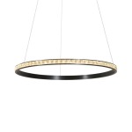 Eliptica Crystal LED Ring Pendant Light In Small Large - Large