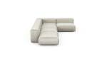 Four Module Corner Sofa - Velvet - Creme - 220CM X 346CM