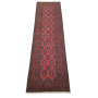 Handmade Afghan Runner Rug - 287 X 82CM - Cherry Red