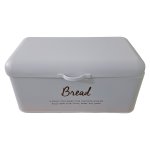 Regent White Metal Bread Bin 335MM Gold Print