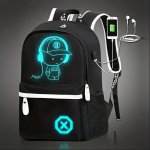 Men's Cartoon Luminous Lightweight Backpack Casual Outdoor Large Capacity Backpack