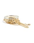 Mixed Metal Cubic Zirconia Chain Ring - M l