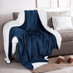 Plain Velvet Sherpa Blanket - Red